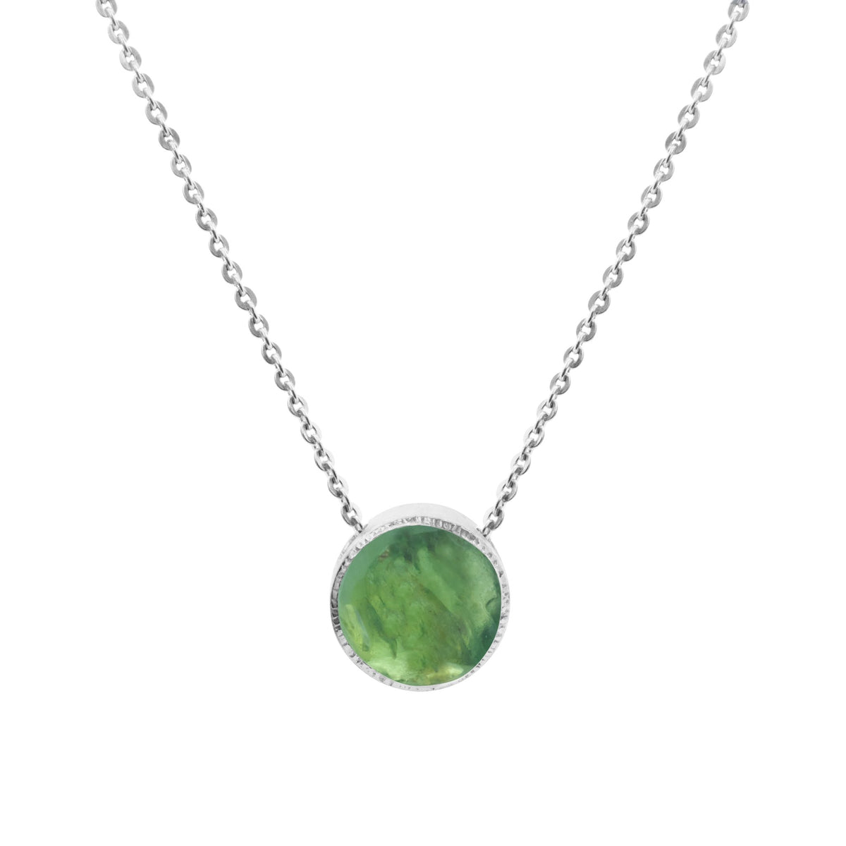 Green Fluorite Charm Necklace
