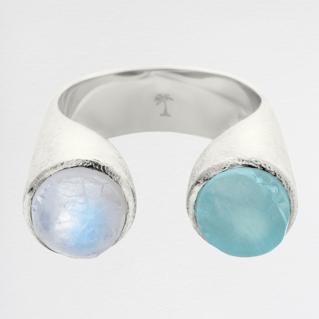 Men's 'Stargazer' Gemstone Ring in Sterling Silver
