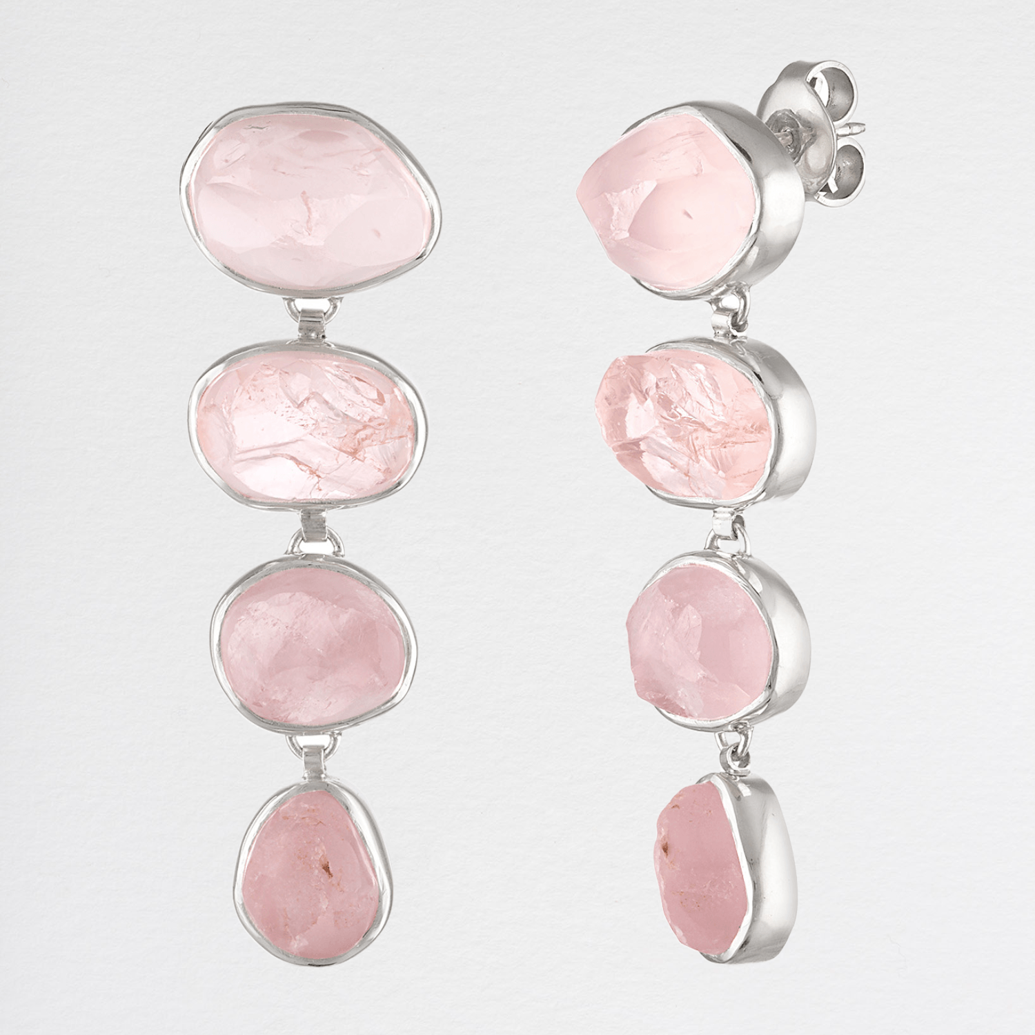 Rose Quartz 'Paradiso Cascade' Gemstone Earrings