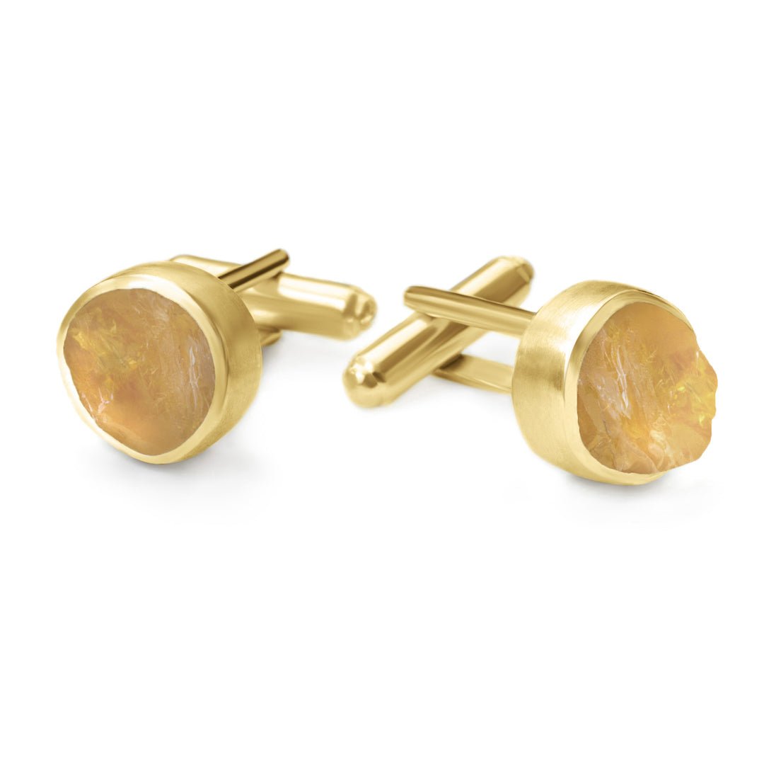 'Abundance' Citrine Gemstone Cufflinks