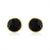 18K Yellow Gold & Natural Black Tourmaline Stud Earrings