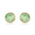 18K Yellow Gold & Natural Green Fluorite Stud Earrings