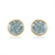 18K Yellow Gold & Natural Aquamarine Stud Earrings