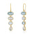 Aquamarine & Moonstone Playa Cascade Gemstone Earrings