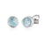 18K White Gold & Natural Aquamarine Small Gemstone Stud Earrings