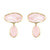 18K Yellow Gold Rose Quartz Goddess Gemstone Earrings