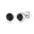18K White Gold & Natural Black Tourmaline Small Gemstone Stud Earrings