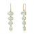 18K Yellow Gold 'Playa Cascade' Gemstone Earrings in Aquamarine