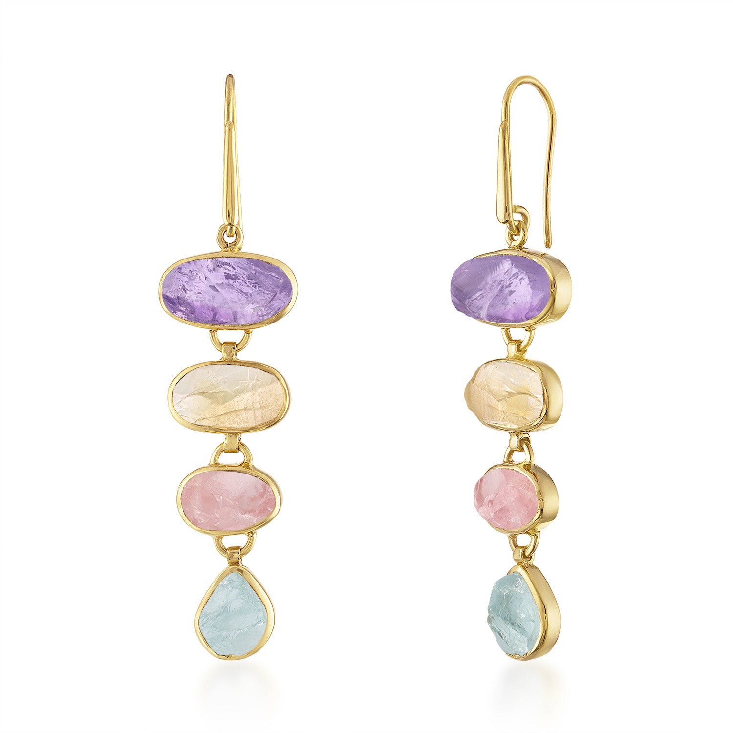 Multi-Gemstone Playa Cascade Gemstone Earrings