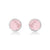 18K White Gold & Natural Rose Quartz Small Gemstone Stud Earrings