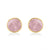 18K Yellow Gold & Natural Rose Quartz Stud Earrings
