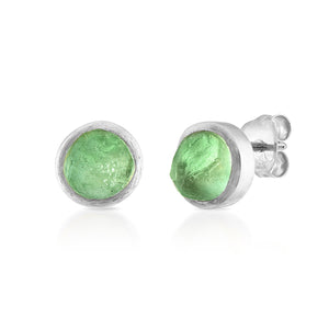 'Genesis' Green Fluorite Mini Gemstone Studs