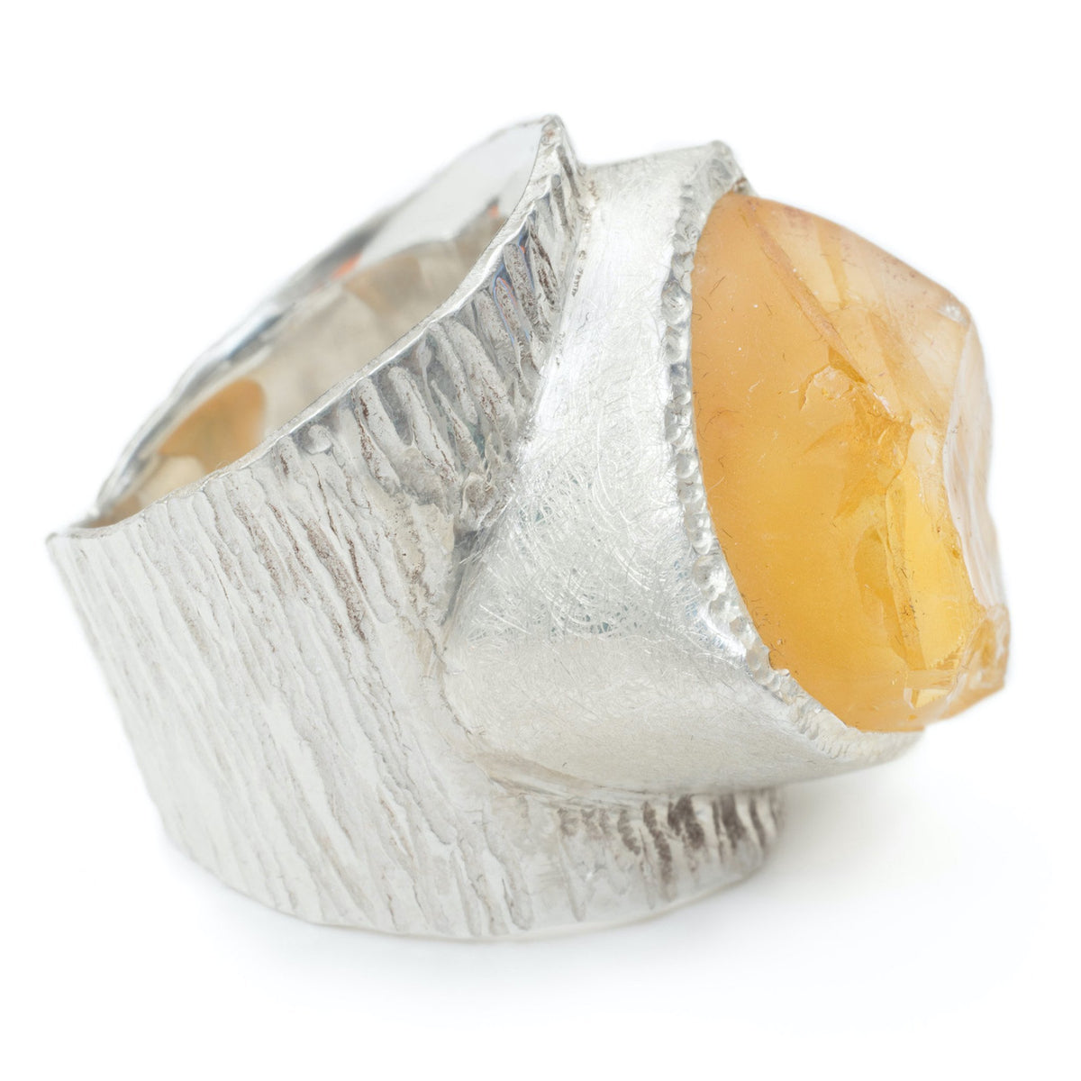 Men's Raw Citrine Boss Ring