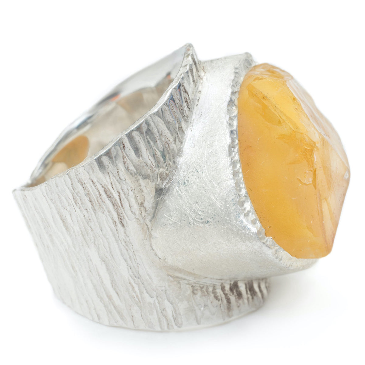 'Hustle' Raw Citrine Boss Ring
