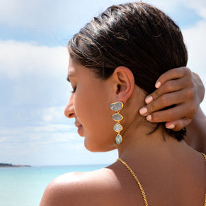 Aquamarine 'Paradiso Cascade' Gemstone Earrings