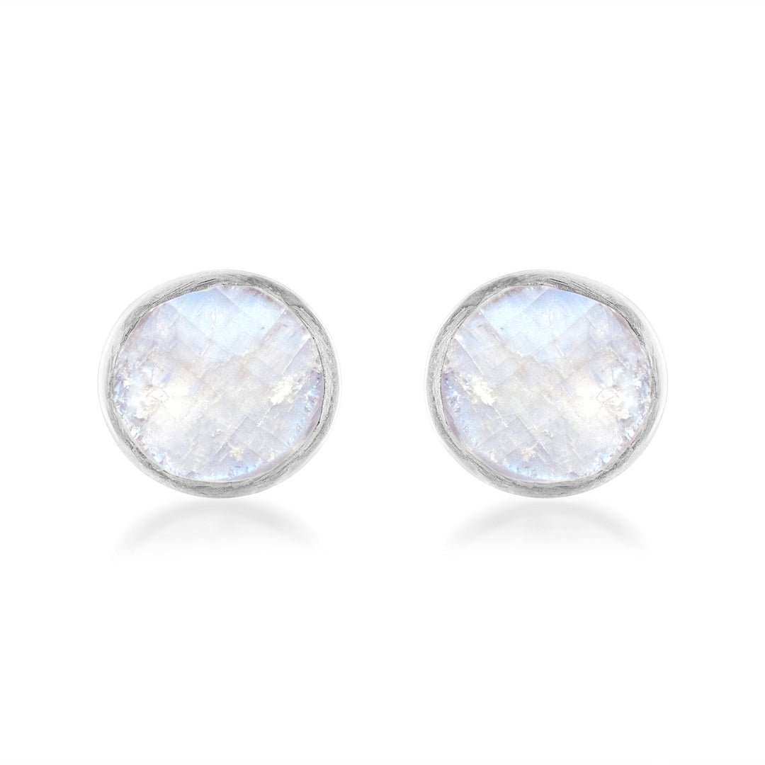 'Supernova' Raw Moonstone Stud Earrings