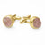 raw rose quartz cufflinks gold 